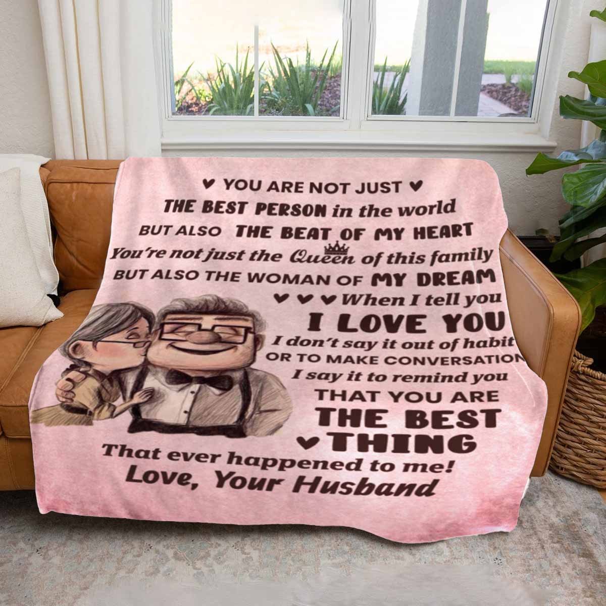 The Best Person In The World | To My Wife Cozy Blanket