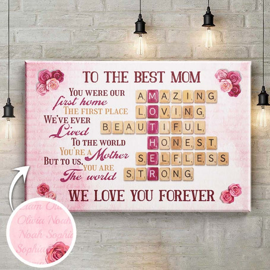 We Love You Forever Mom Premium Canvas