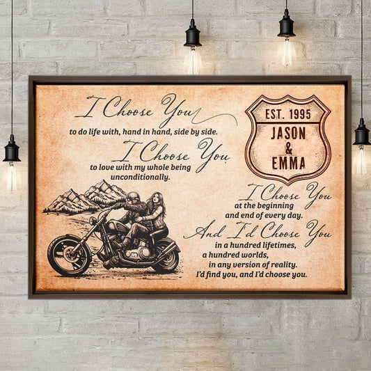I'd Choose You - Custom Couple Canvas