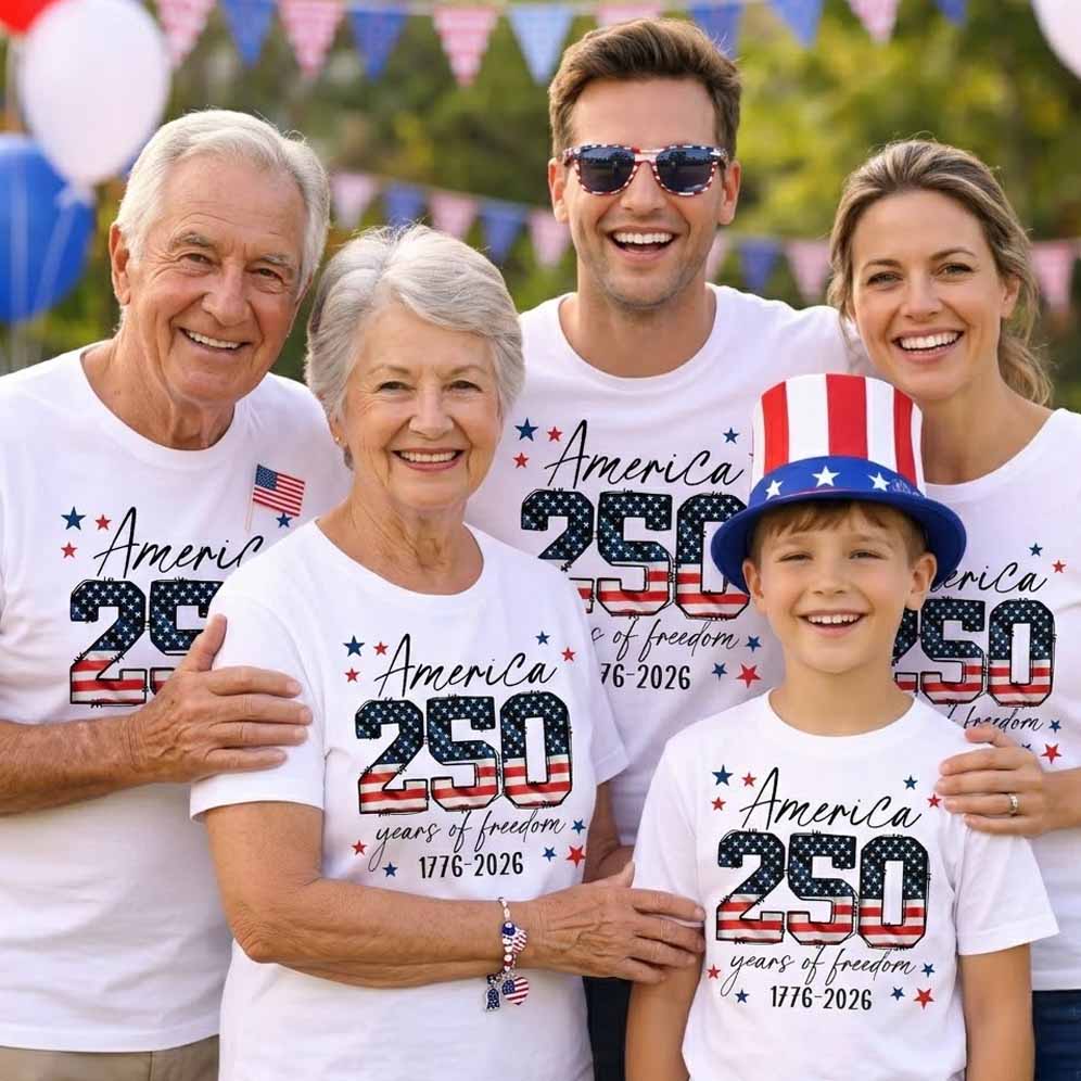 USA 250th Anniversary Matching Family Shirt, 4th July Tee