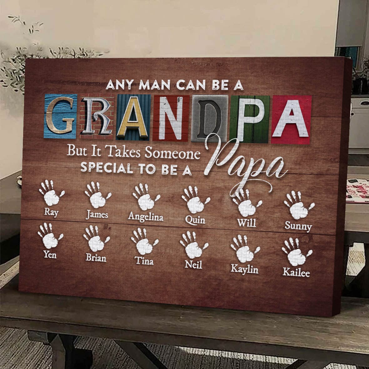Someone Special Custom Name Canvas For Dad Grandpa