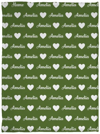 Custom Kids Name Cosy Holiday Plush Blanket