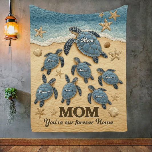 Mom Forever Home Custom Cozy Blanket