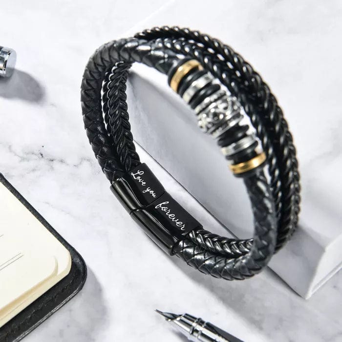 As You Grow Older | To My Son Leather Bracelet