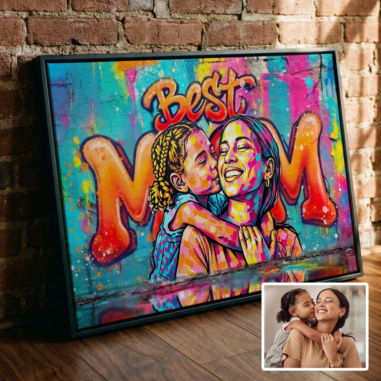 Graffiti Art for Mom and Dad Premium Canvas and Poster