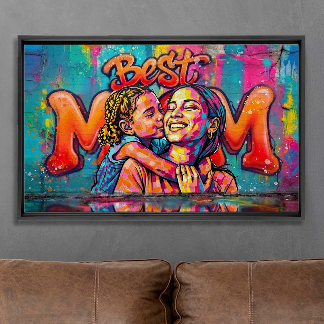 Graffiti Art for Mom and Dad Premium Canvas and Poster