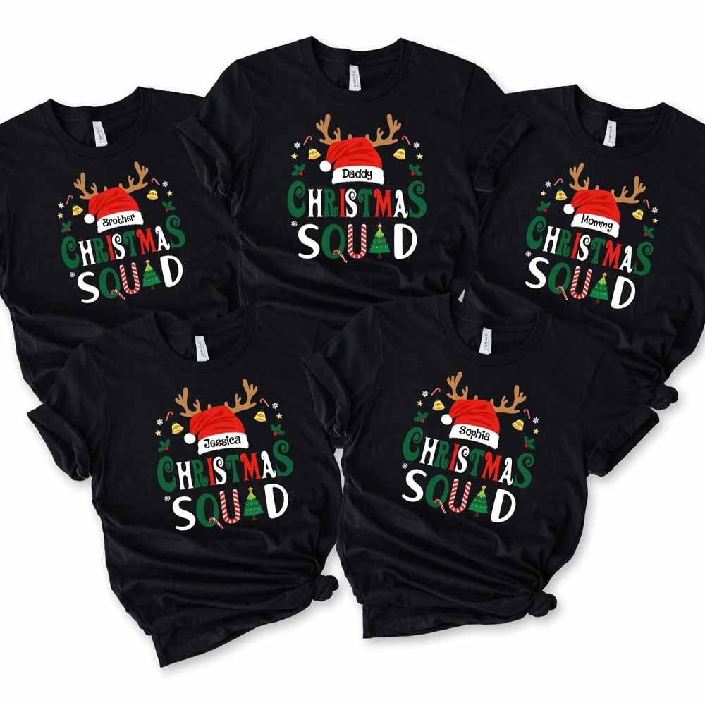 Christmas Squad Custom Christmas Family Matching Shirt
