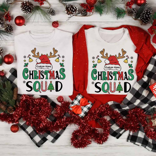 Christmas Squad Custom Christmas Family Matching Shirt