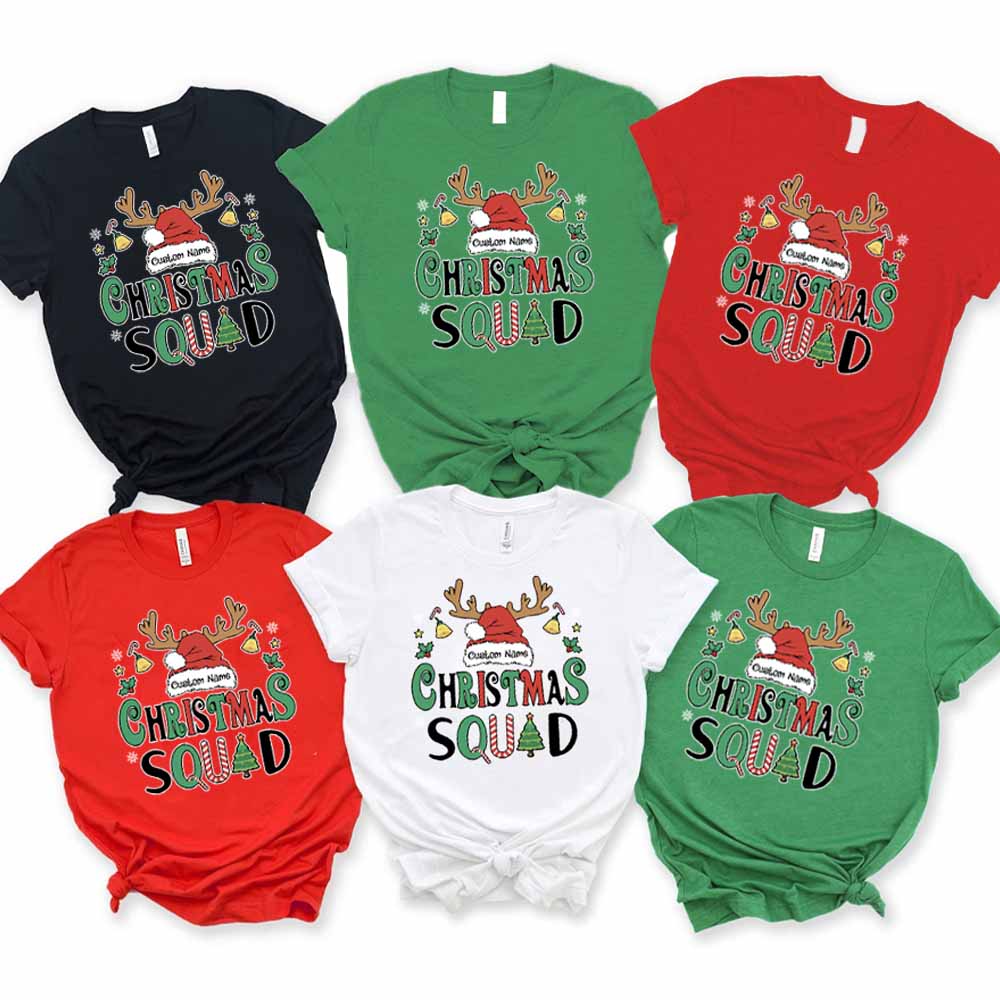 Christmas Squad Custom Christmas Family Matching Shirt