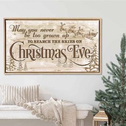 Search the Skies on Christmas Eve Vintage Canvas