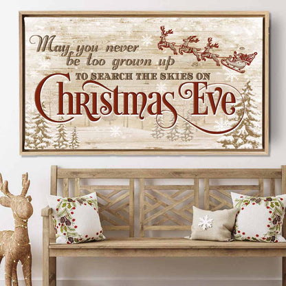 Search the Skies on Christmas Eve Vintage Canvas