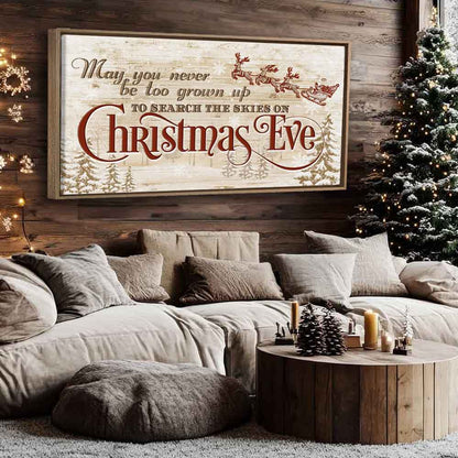 Search the Skies on Christmas Eve Vintage Canvas