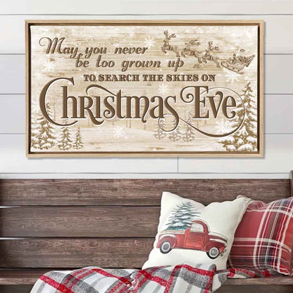 Search the Skies on Christmas Eve Vintage Canvas