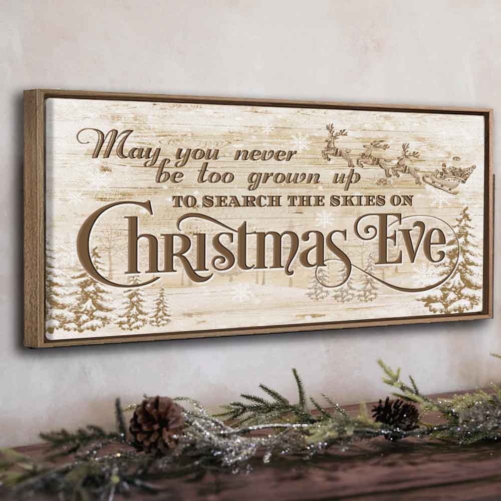 Search the Skies on Christmas Eve Vintage Canvas