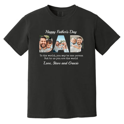 Custom Dad Heavyweight Shirt With Photos