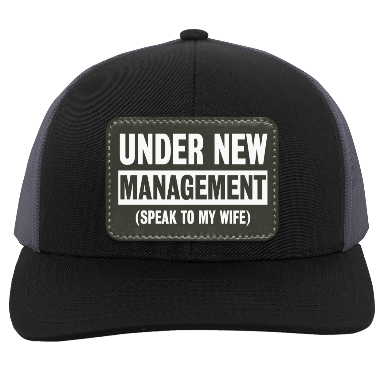 Under New Management Leather Patch Hat