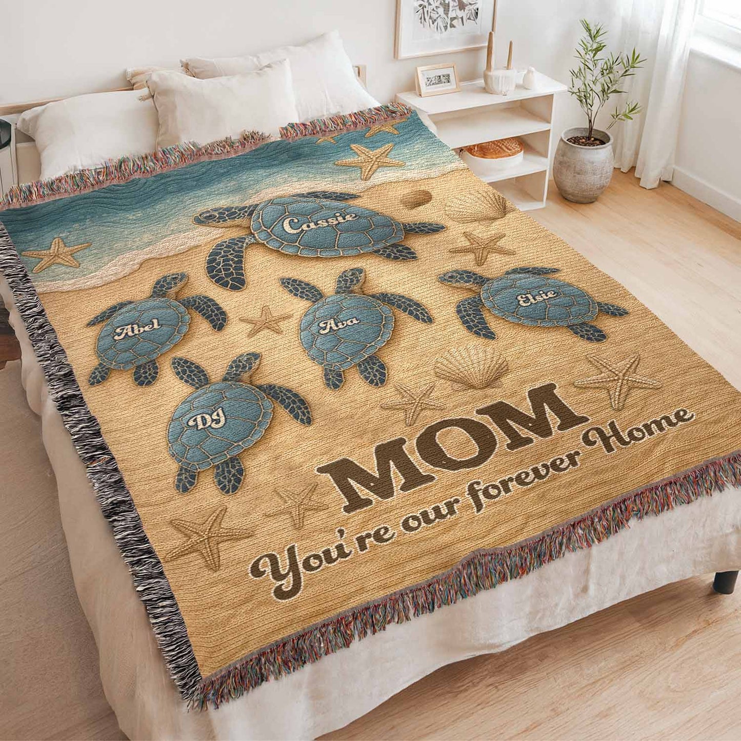 Mom Forever Home Custom Premium Woven Blanket