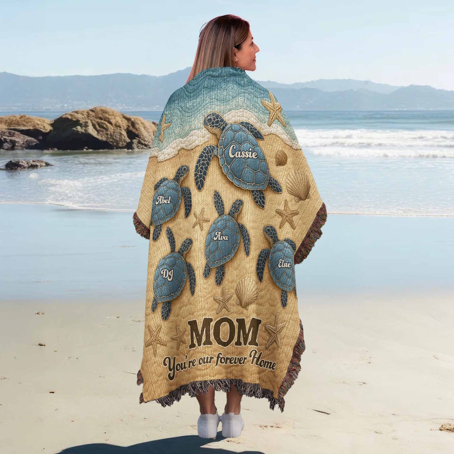 Mom Forever Home Custom Premium Woven Blanket