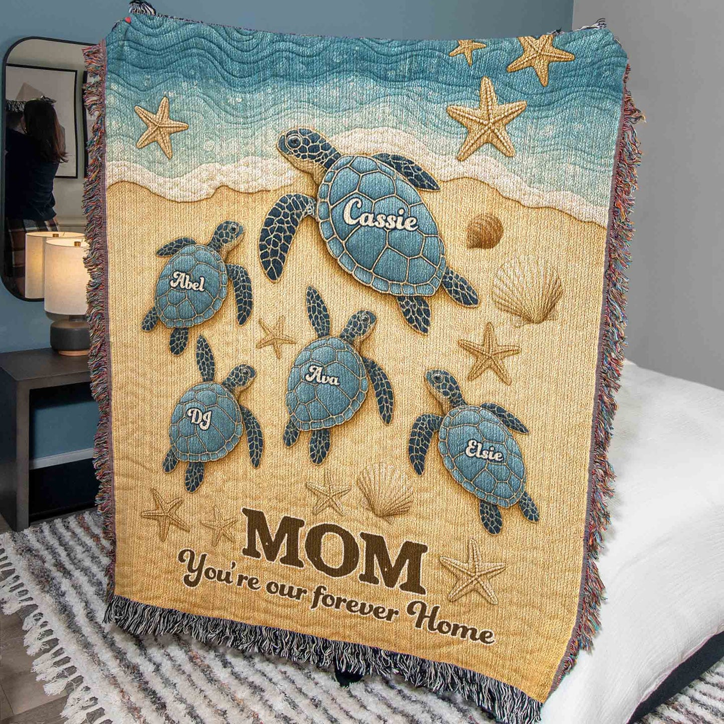 Mom Forever Home Custom Premium Woven Blanket