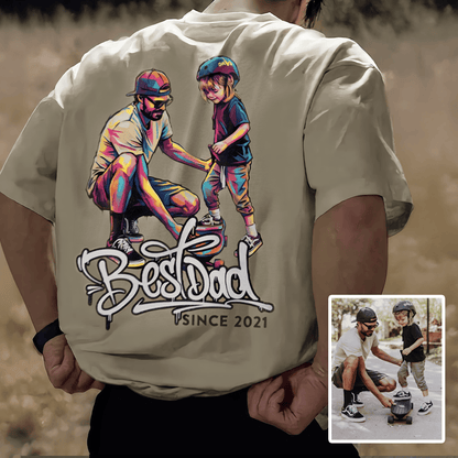 Best Dad Custom Graffiti Art Heavyweight Premium Shirt