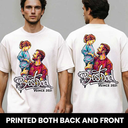 Best Dad Custom Graffiti Art Heavyweight Premium Shirt