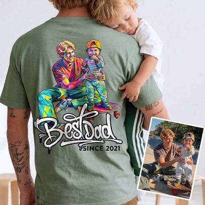 Best Dad Custom Graffiti Art Heavyweight Premium Shirt