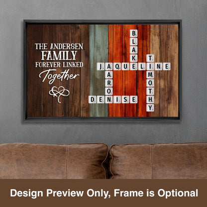 Forever Linked Together Custom Crossword Canvas
