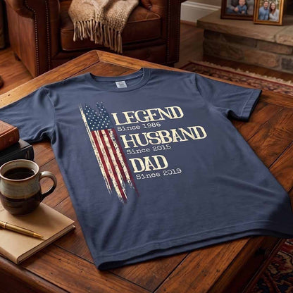 Legend Husband Dad Grandpa Heavyweight Custom Shirt