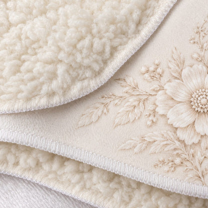 Little Girl Who Stole My Heart Custom Birth Flower Sherpa Blanket