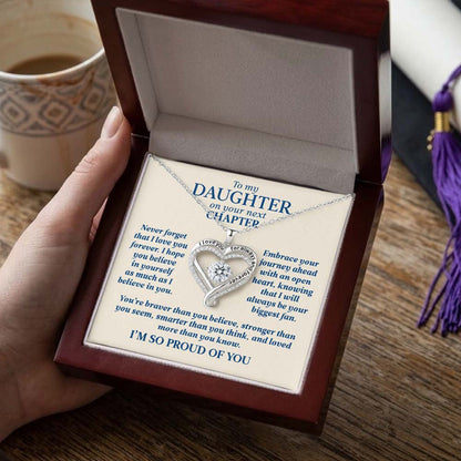 To My Daughter On Your Next Chapter Necklace Graduation Gift