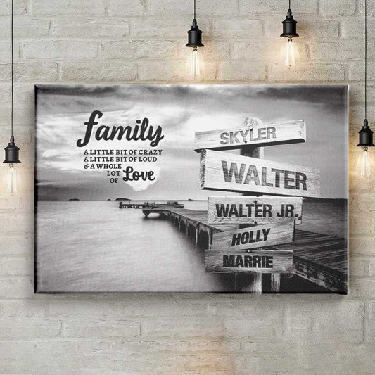 Ocean Dock Multi-Names Premium Canvas