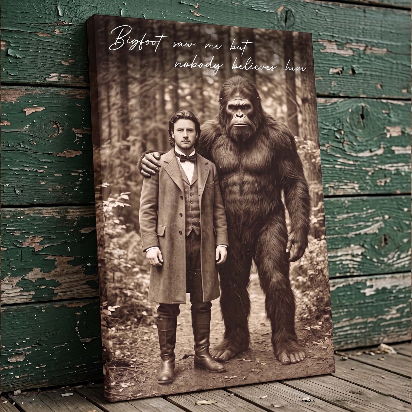 My Buddy Bigfoot - Vintage Poster and Canvas