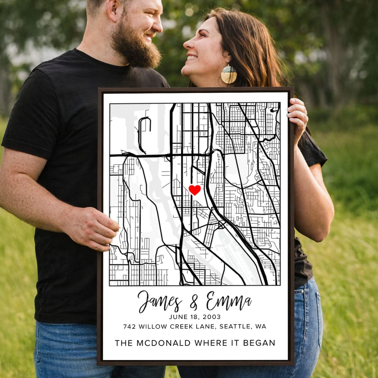 Our Place, Our Story – Custom Map Canvas for Couples