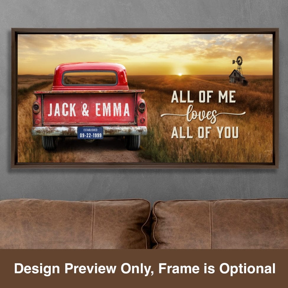 Black Friday Deal: Custom Vintage Truck Canvas
