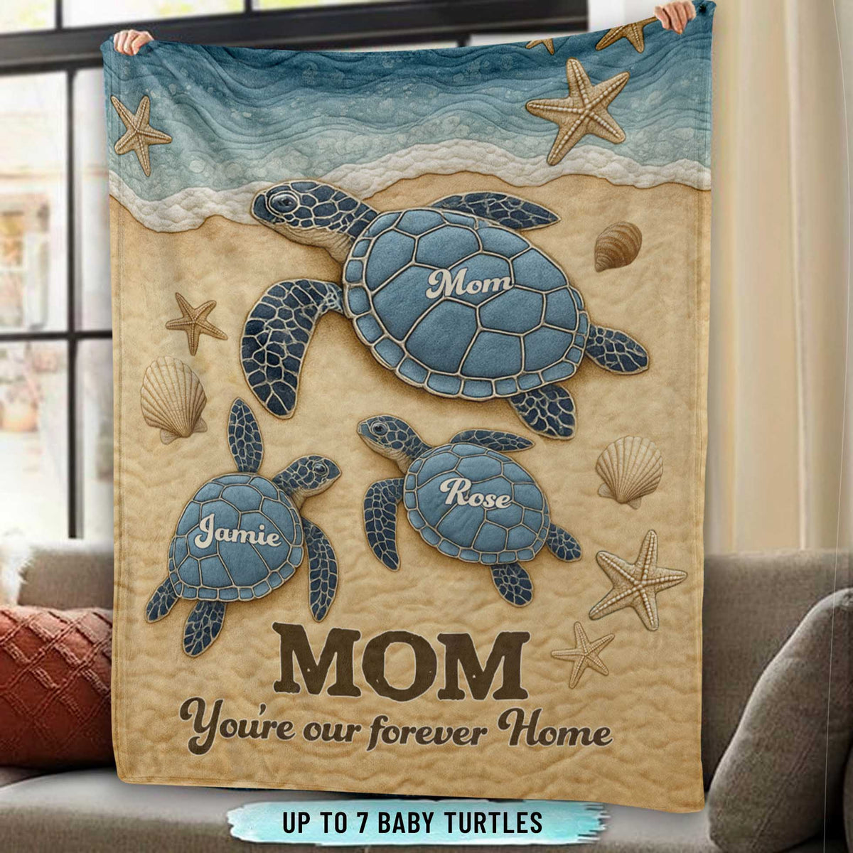 Mom Forever Home Custom Premium Sherpa Blanket