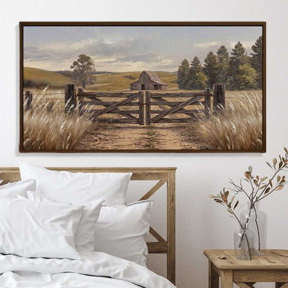 Rustic Ranch Gate Modern Farmhouse Canvas