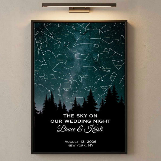 Our Starry Night Custom Star Map Premium Canvas