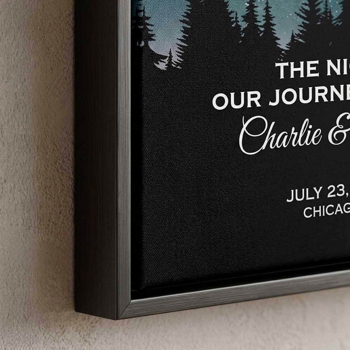 Our Starry Night Custom Star Map Premium Canvas