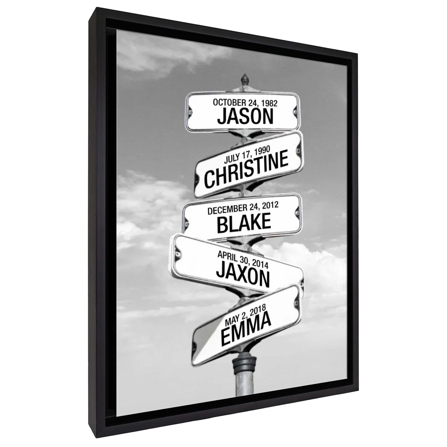 Crossroad of Love | Custom Children Names Premium Canvas