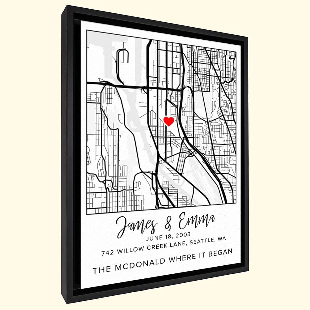 Our Place, Our Story – Custom Map Canvas for Couples
