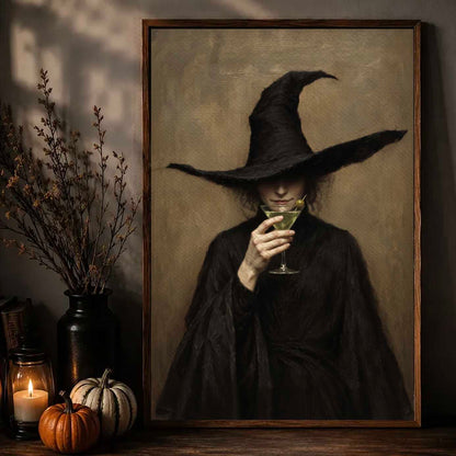 Witch Martini Dark Academia Gothic Wall Art