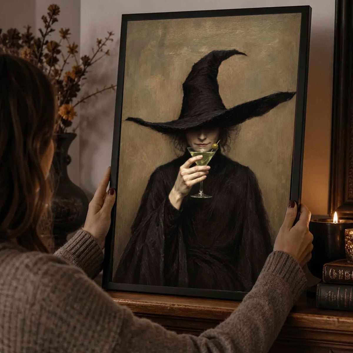 Witch Martini Dark Academia Gothic Wall Art
