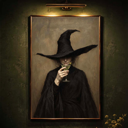 Witch Martini Dark Academia Gothic Wall Art