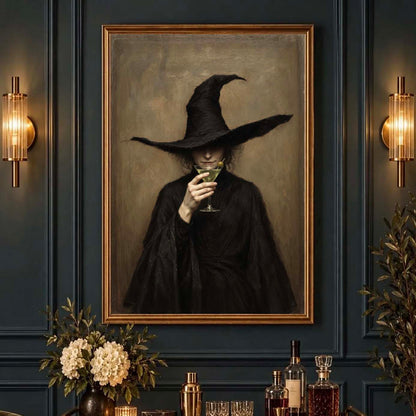 Witch Martini Dark Academia Gothic Wall Art
