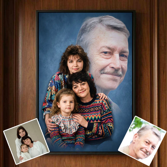 Yesteryear 80s Family Portrait Wall Art