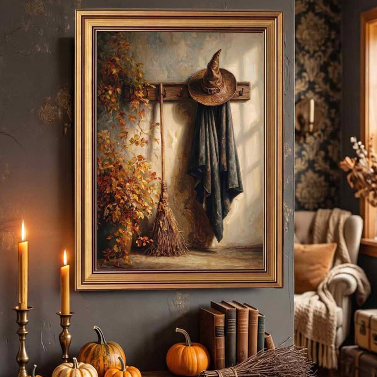 After The Night Ride Farmhouse Halloween Decor Wall Art