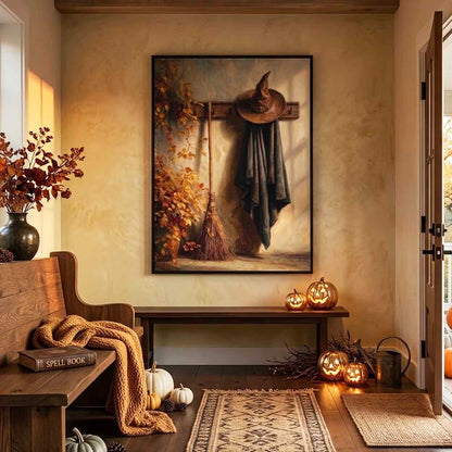 After The Night Ride Farmhouse Halloween Decor Canvas Poster