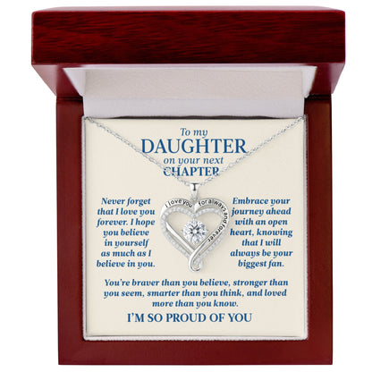 To My Daughter On Your Next Chapter Necklace Graduation Gift
