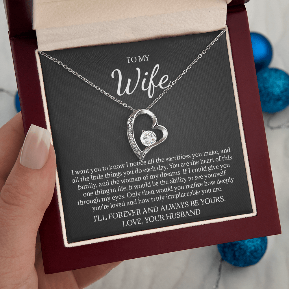 Heart Of The Family To My Wife Necklace