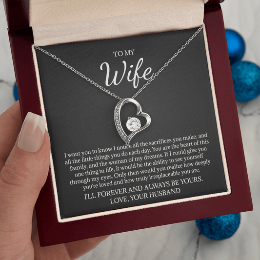 Heart Of The Family To My Wife Necklace